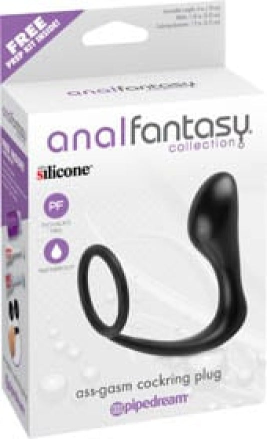 PIPEDREAM - ANAL FANTASY COLLECTION - ASS-GASM COCKRING PLUG  BLACK
