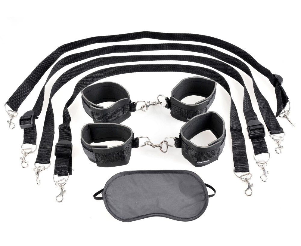 PIPEDREAM - FETISH FANTASY SERIES - CUFF & TETHER SET BLACK