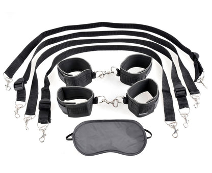 PIPEDREAM - FETISH FANTASY SERIES - CUFF & TETHER SET BLACK