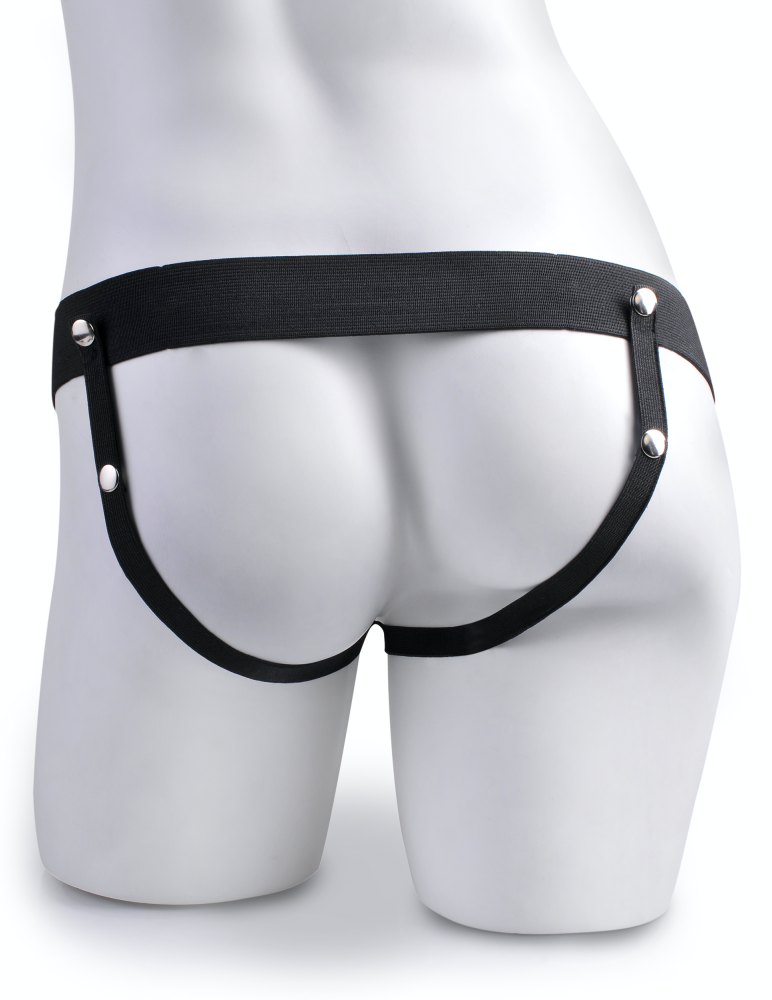 PIPEDREAM - FETISH FANTASY SERIES - 7" HOLLOW STRAP-ON WITH REMOTE  TAN/ BLACK