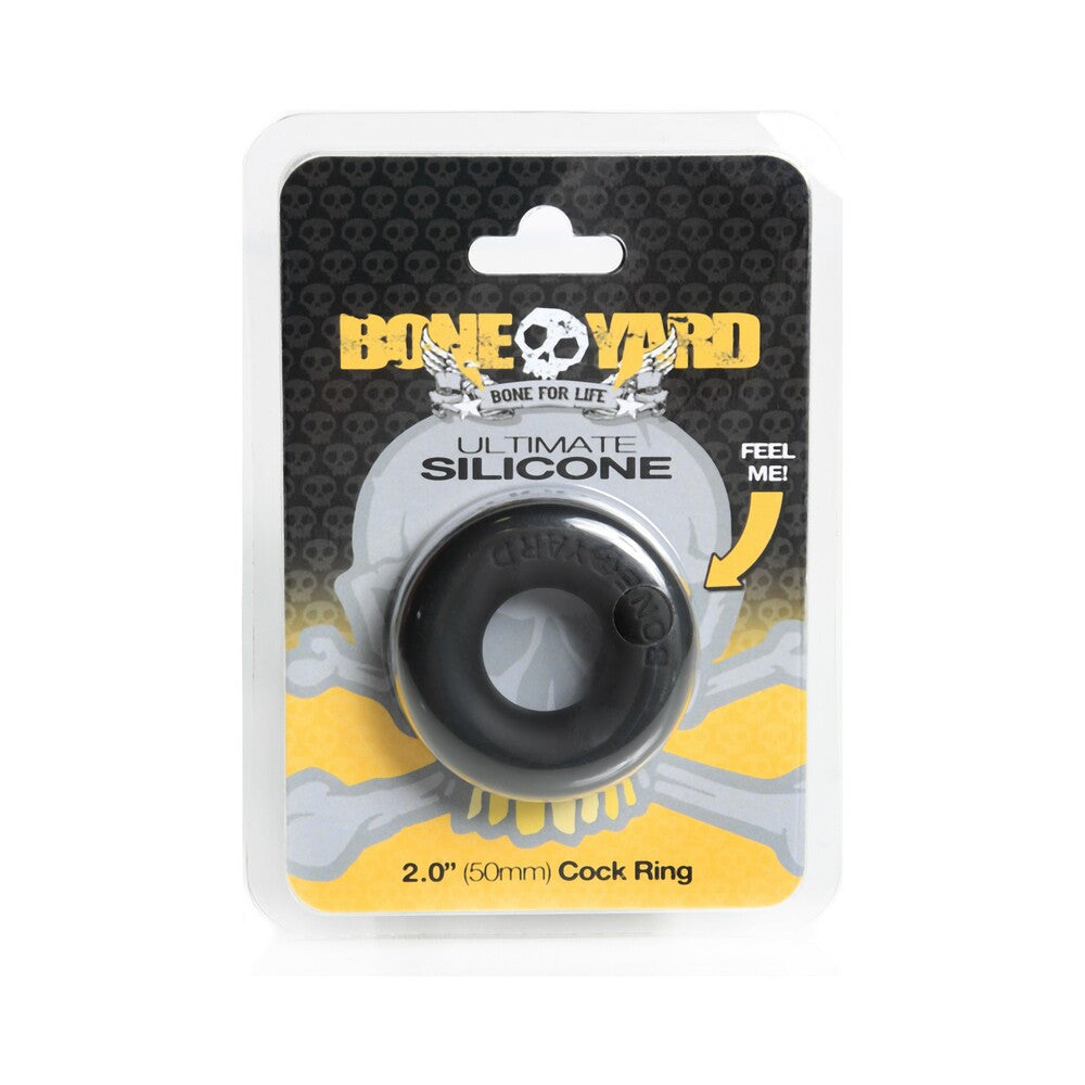 BONEYARD ULTIMATE SILICONE COCK RING BLACK