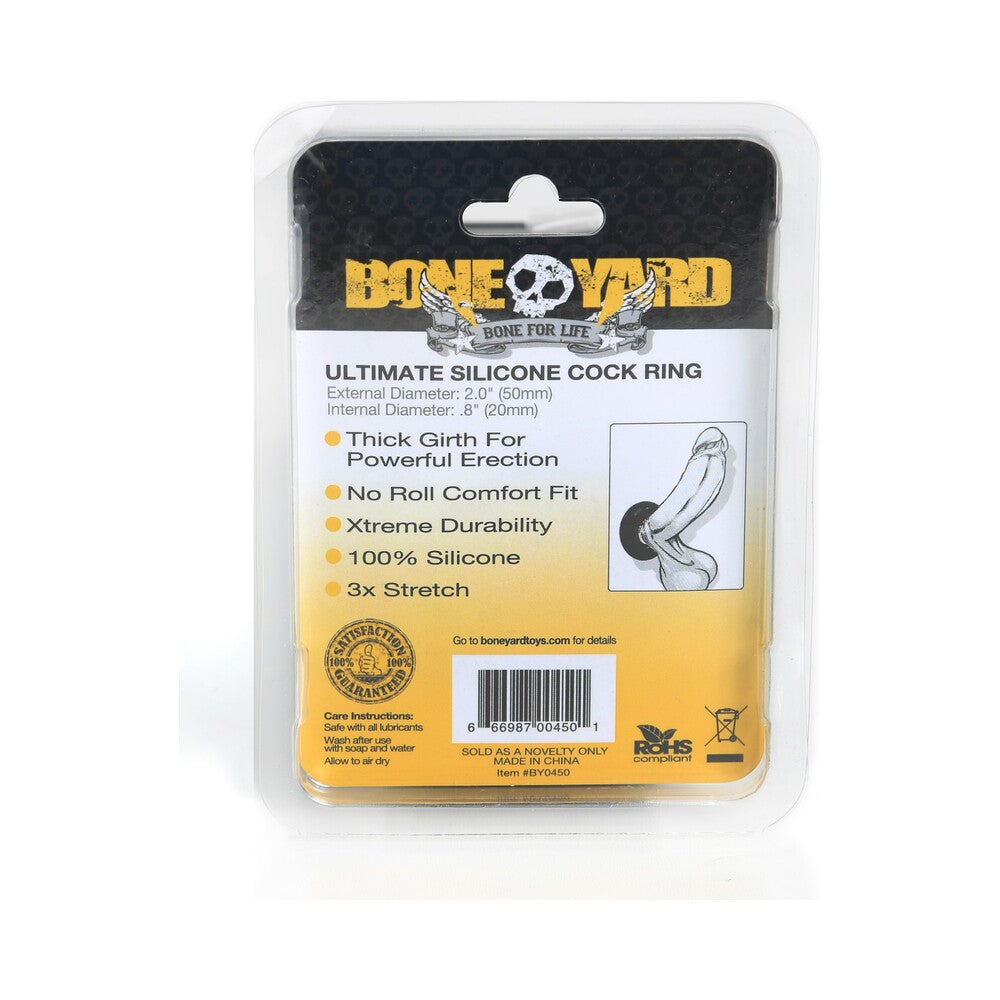 BONEYARD ULTIMATE SILICONE COCK RING BLACK