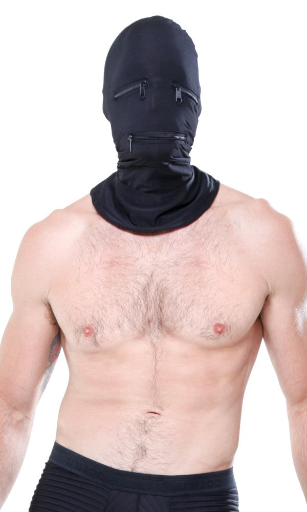 PIPEDREAM - FETISH FANTASY SERIES - ZIPPER FACE HOOD  BLACK