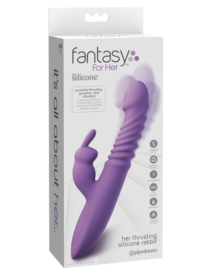 PIPEDREAM - FANTASY FOR HER - HER THRUSTING SILICONE RABBIT PURPLE