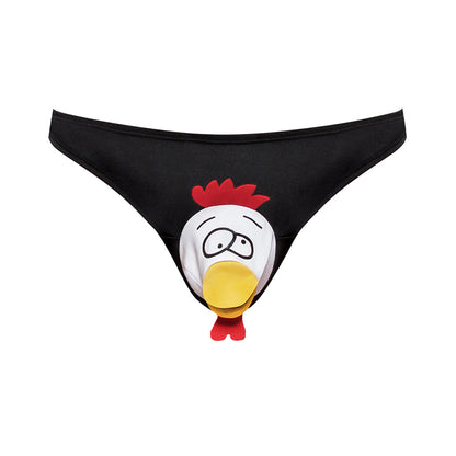 MALE POWER NOVELTY CHOKE THE CHICKEN BIKINI UNDERWEAR BLACK O/S