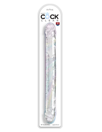 PIPEDREAM - KING COCK CLEAR - 18" DOUBLE DILDO CLEAR
