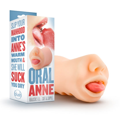 BLUSH - X5 MEN ORAL ANNE MOUTH STROKER BEIGE