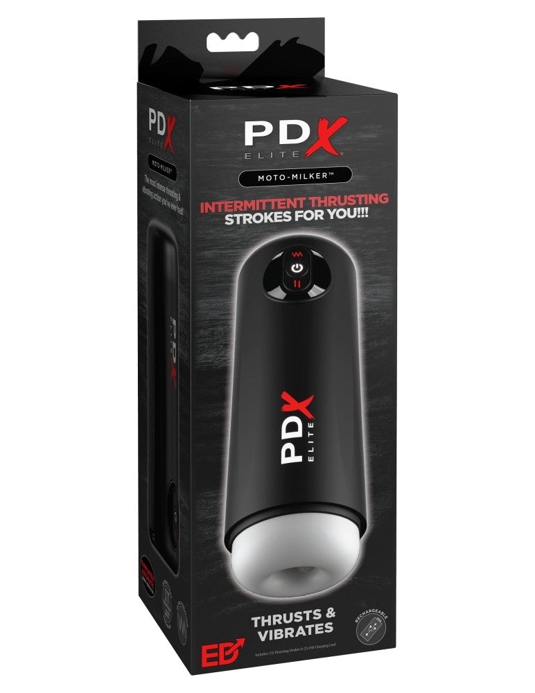PIPEDREAM - PDX ELITE - MOTO MILKER WHITE/BLACK