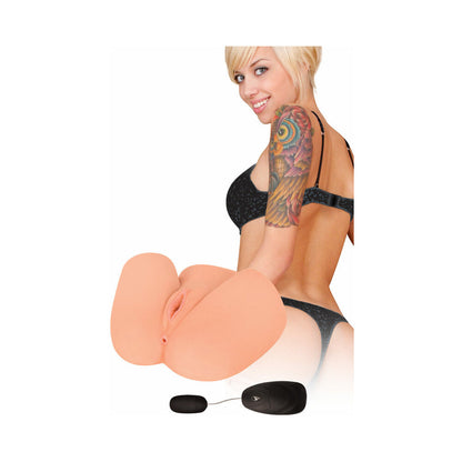 CURVE NOVELTIES - CURVE TOYS MISTRESS PERFECT FUCK ZOE JACKHAMMER VIBRATING DUAL ENTRY MASTURBATOR BEIGE