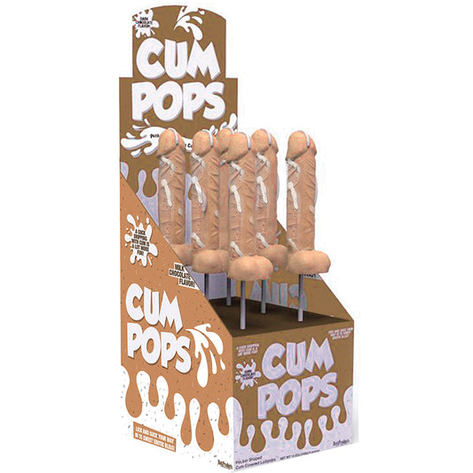 HOTT PRODUCTS - CUM COCK POPS MILK CHOCOLATE FLAVORED DP 6PCS/PER