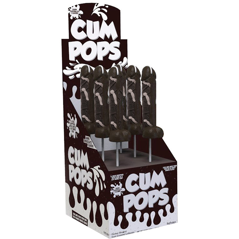 HOTT PRODUCTS - CUM COCK POPS DARK CHOCOLATE FLAVORED DP 6PCS/PER