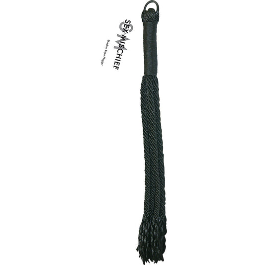 SPORTSHEETS SEX & MISCHIEF SHADOW ROPE FLOGGER BLACK