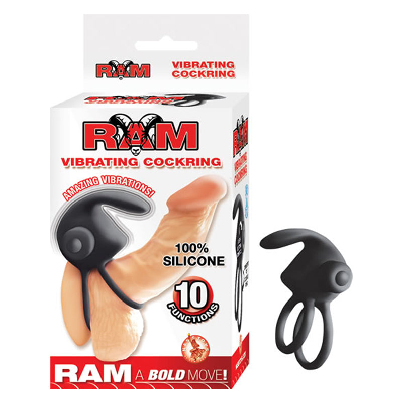 RAM VIBRATING COCKRING BLACK
