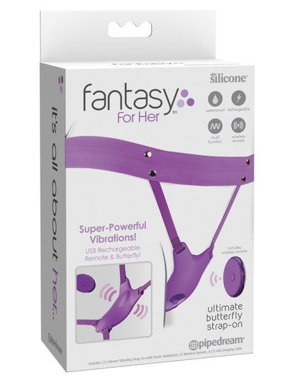 PIPEDREAM - FANTASY FOR HER - ULTIMATE BUTTERFLY STRAP-ON PURPLE