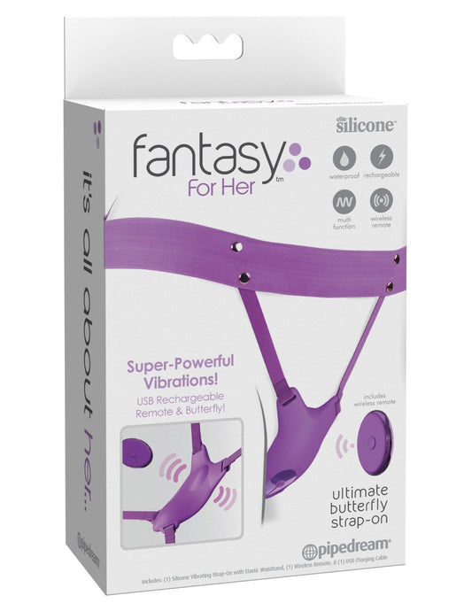 PIPEDREAM - FANTASY FOR HER - ULTIMATE BUTTERFLY STRAP-ON PURPLE