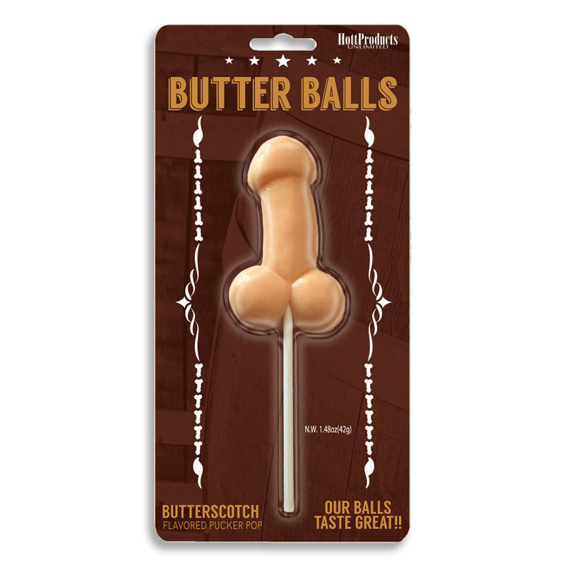 HOTT PRODUCTS - BUTTER BALLS BUTTERSCOTCH FLAVORED PECKER POP