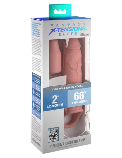 PIPEDREAM - FANTASY X-TENSIONS ELITE - 6" EXTENSION WITH STRAP LIGHT