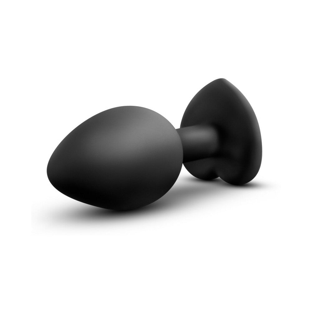BLUSH - TEMPTASIA BLING ANAL PLUG WITH HEART-SHAPED GEM BASE SMALL BLACK