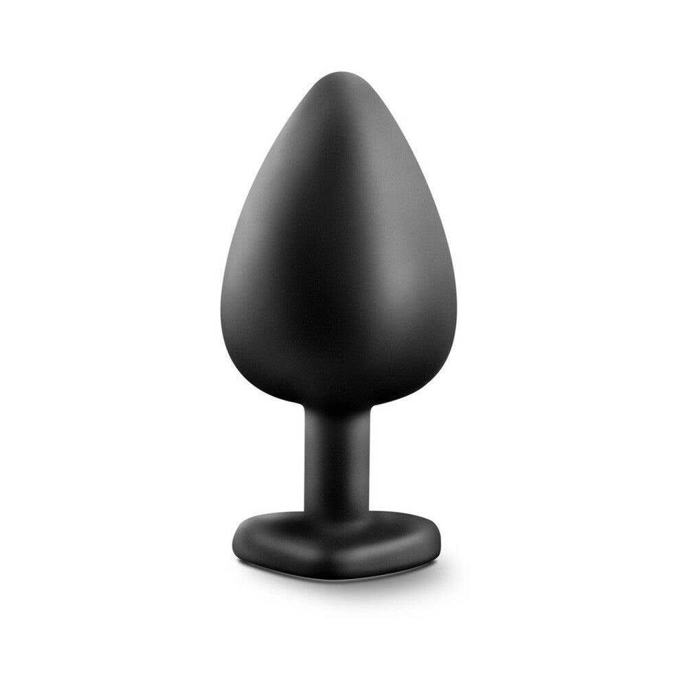BLUSH - TEMPTASIA BLING ANAL PLUG WITH HEART-SHAPED GEM BASE LARGE BLACK