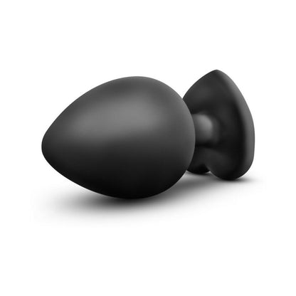 BLUSH - TEMPTASIA BLING ANAL PLUG WITH HEART-SHAPED GEM BASE LARGE BLACK