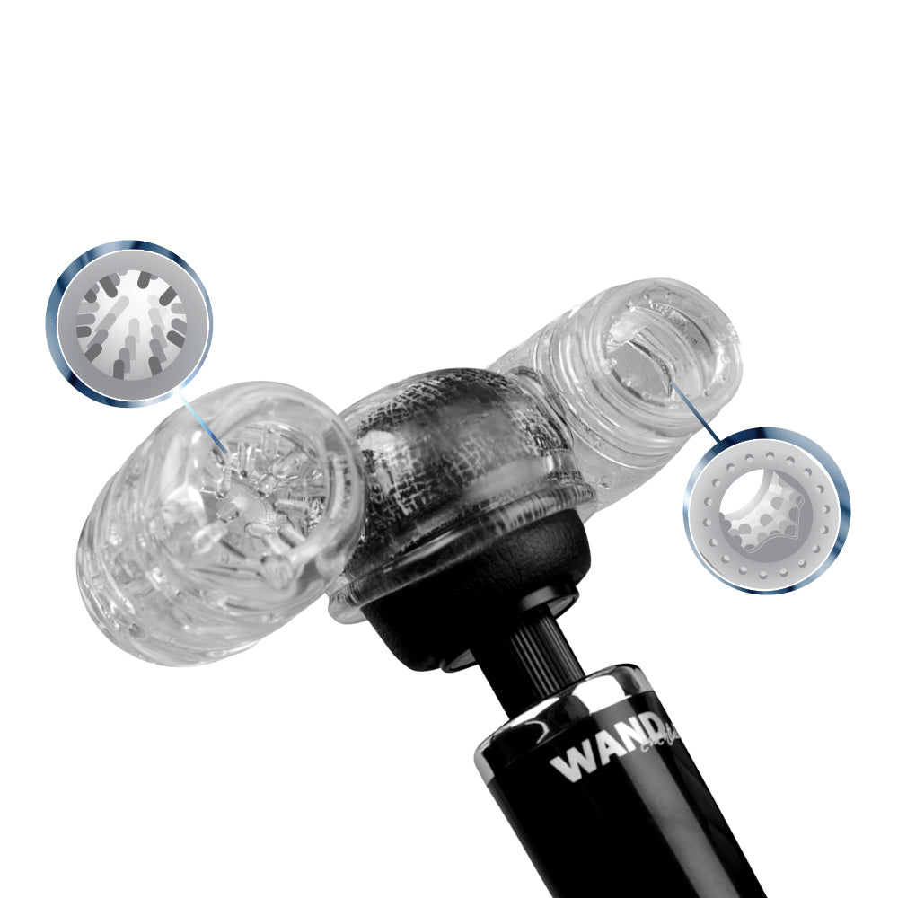 XR BRANDS - WAND ESSENTIALS TWIN TURBO STROKERS ATTACHMENT