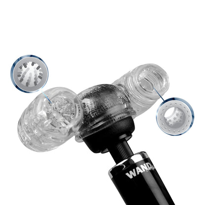 XR BRANDS - WAND ESSENTIALS TWIN TURBO STROKERS ATTACHMENT