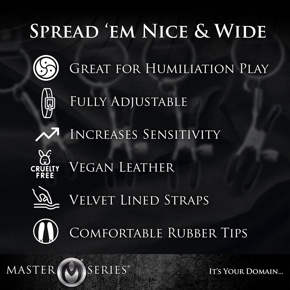 MASTER SERIES SPREAD LABIA SPREADER STRAPS WITH CLAMPS