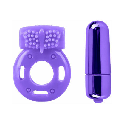 PIPEDREAM - NEON 3-PIECE SILICONE VIBRATING COUPLES KIT PURPLE