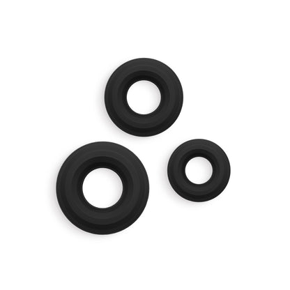 NS TOYS - RENEGADE - 3PC FIREMAN RINGS - BLACK
