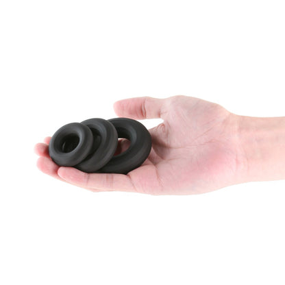 NS TOYS - RENEGADE - 3PC FIREMAN RINGS - BLACK
