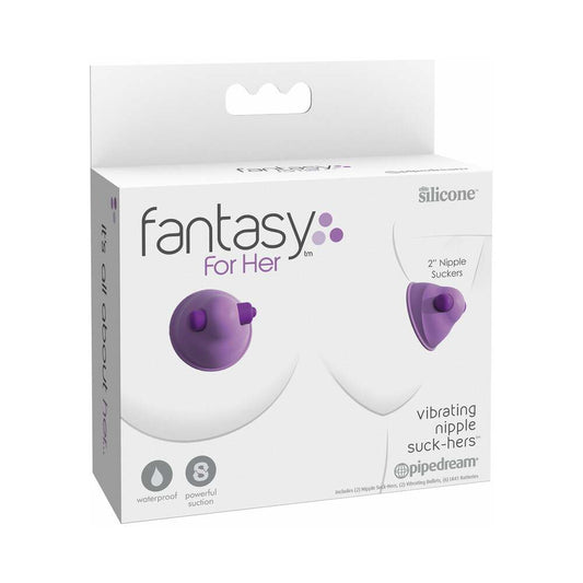 PIPEDREAM - FANTASY FOR HER SILICONE VIBRATING NIPPLE SUCK-HERS PURPLE