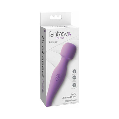 PIPEDREAM - FANTASY FOR HER BODY MASSAGE-HER RECHARGEABLE SILICONE WAND VIBRATOR PURPLE