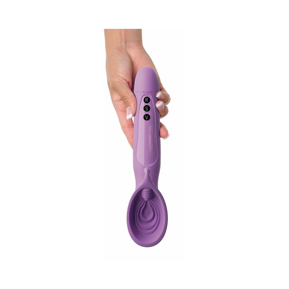 FANTASY FOR HER VIBRATING ROTO SUCK-HER SILICONE VULVA PUMP PURPLE