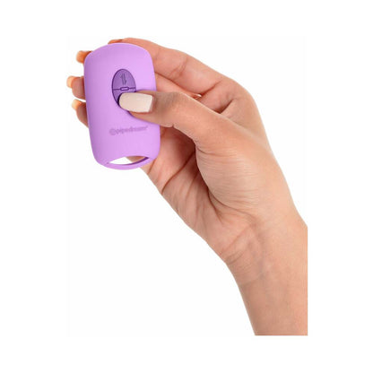 PIPEDREAM - FANTASÍA PARA ELLA LOVE THRUST-HER VIBRADOR DE SILICONA CON FUNCIÓN DE EMPUJE RECARGABLE MORADO