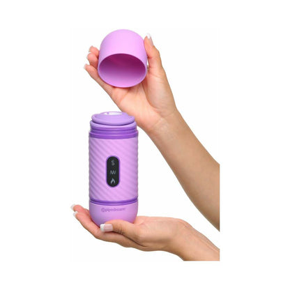 FANTASY FOR HER LOVE THRUST-HER RECHARGEABLE SILICONE THRUSTING VIBRATOR PURPLE