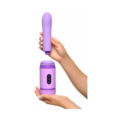 FANTASY FOR HER LOVE THRUST-HER RECHARGEABLE SILICONE THRUSTING VIBRATOR PURPLE