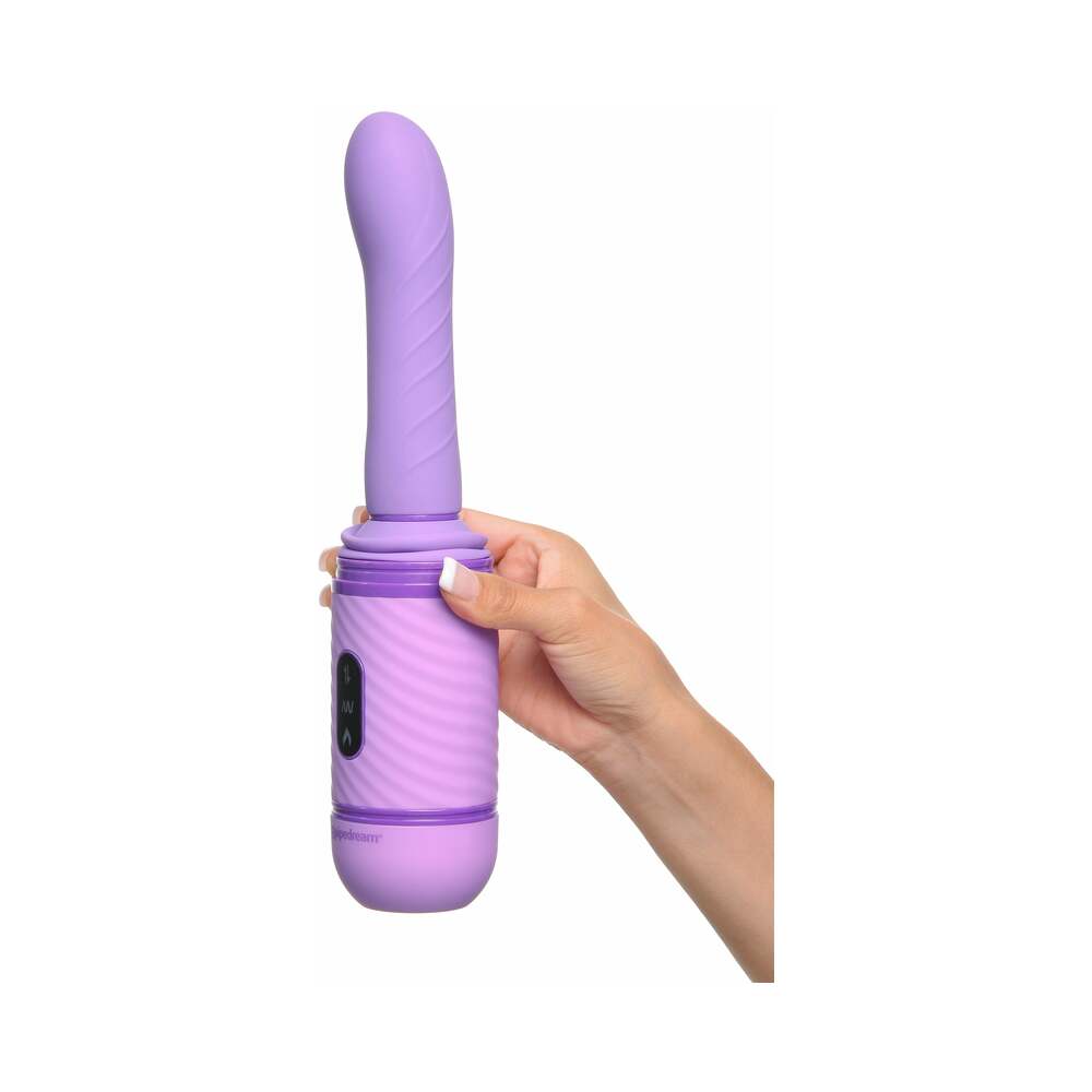 FANTASY FOR HER LOVE THRUST-HER RECHARGEABLE SILICONE THRUSTING VIBRATOR PURPLE