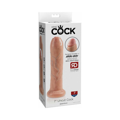 KING COCK - UNCUT REALISTIC PENIS 17.8 CM CARAMEL