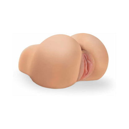 PDX BRANDS - PDX DIRTY TALK INTERACTIVE MINI FUCK ME SILLY RECHARGEABLE VIBRATING DUAL-ENTRY MASTURBATOR BEIGE