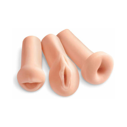 PDX BRANDS - PDX ALL 3 HOLES 3-PIECE STROKER SET BEIGE