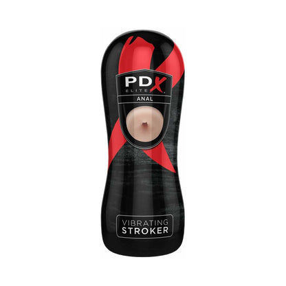 PDX BRANDS - PDX ELITE VIBRATING STROKER ANAL BEIGE/BLACK