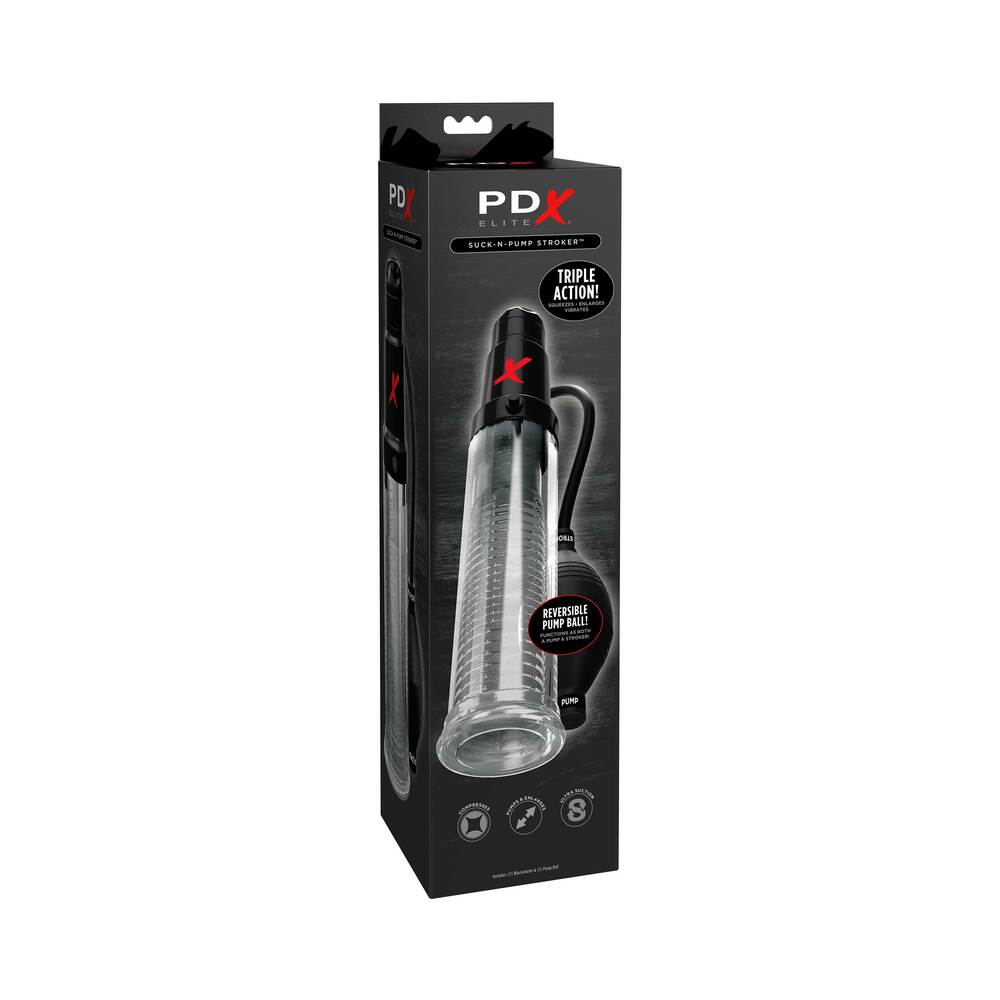 PDX ELITE - MASTURBADOR VIBRATORIO CON BOMBA DE SUCCIÓN