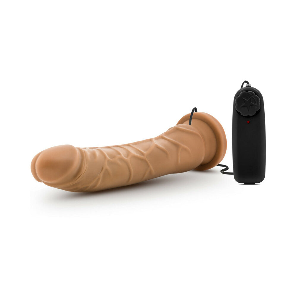 DR. SKIN REMOTE-CONTROLLED REALISTIC 8.5 IN. VIBRATING DILDO TAN
