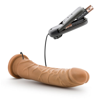 BLUSH - DR. SKIN 8.5 IN. VIBRATING REALISTIC COCK WITH SUCTION CUP BEIGE