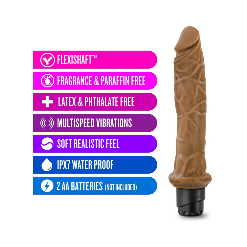 DR. SKIN VIBE 8 REALISTIC 9.75 IN. VIBRATING DILDO TAN