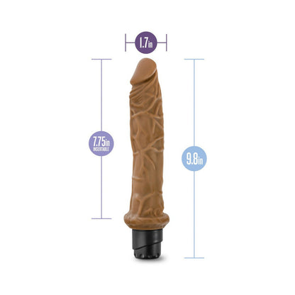 DR. SKIN VIBE 8 REALISTIC 9.75 IN. VIBRATING DILDO TAN
