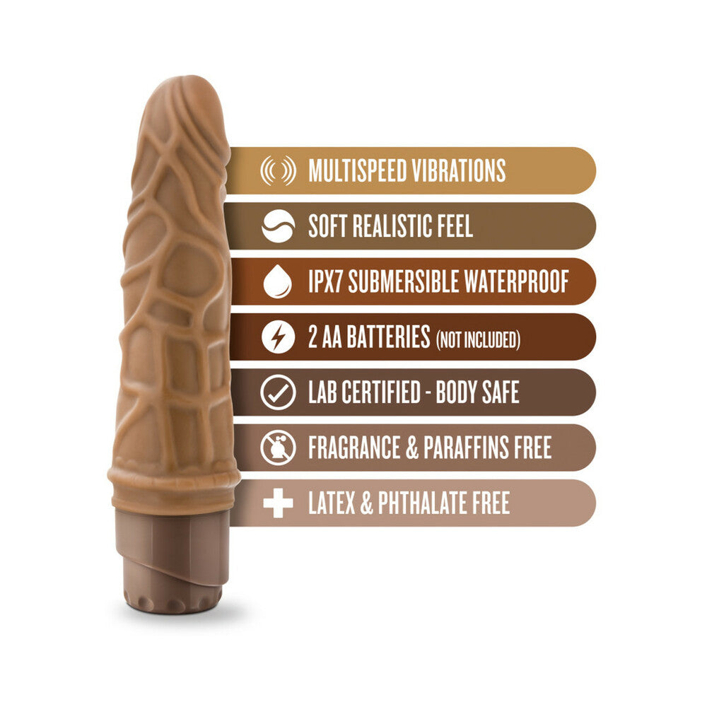 DR. SKIN VIBE 3 REALISTIC 7.25 IN. VIBRATING DILDO TAN