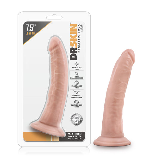 BLUSH - DR. SKIN REALISTIC 7.5 IN. DILDO