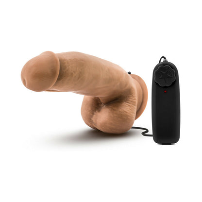 LOVERBOY MMA FIGHTER REMOTE-CONTROLLED 7 IN. VIBRATING DILDO WITH BALLS TAN