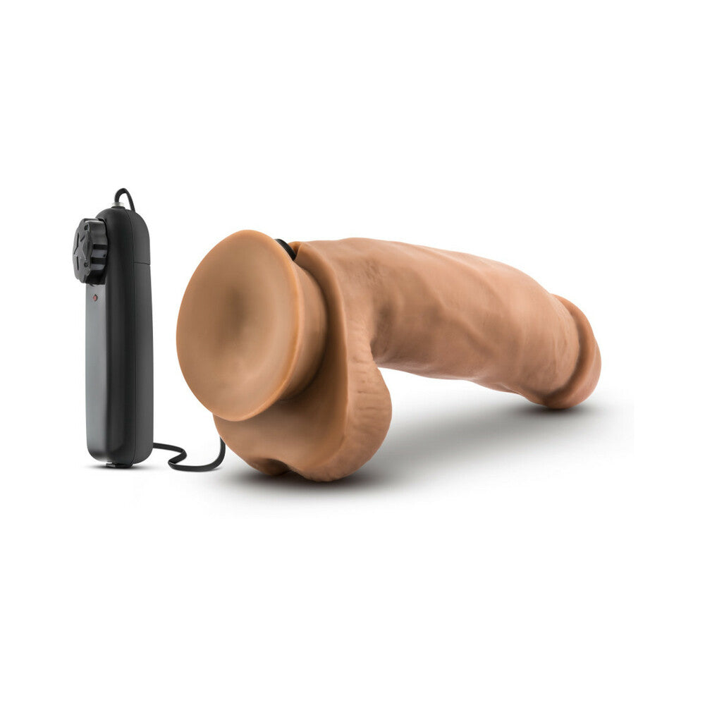 BLUSH - LOVERBOY MMA FIGHTER REMOTE-CONTROLLED 7 IN. VIBRATING DILDO WITH BALLS TAN